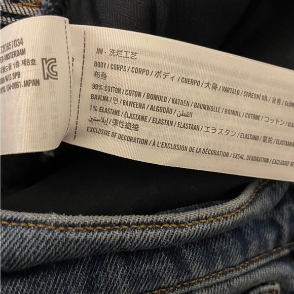 Abercrombie High Rise 90s Relaxed Jeans Black with Medium Waistband 27/4 - Picture 11 of 11